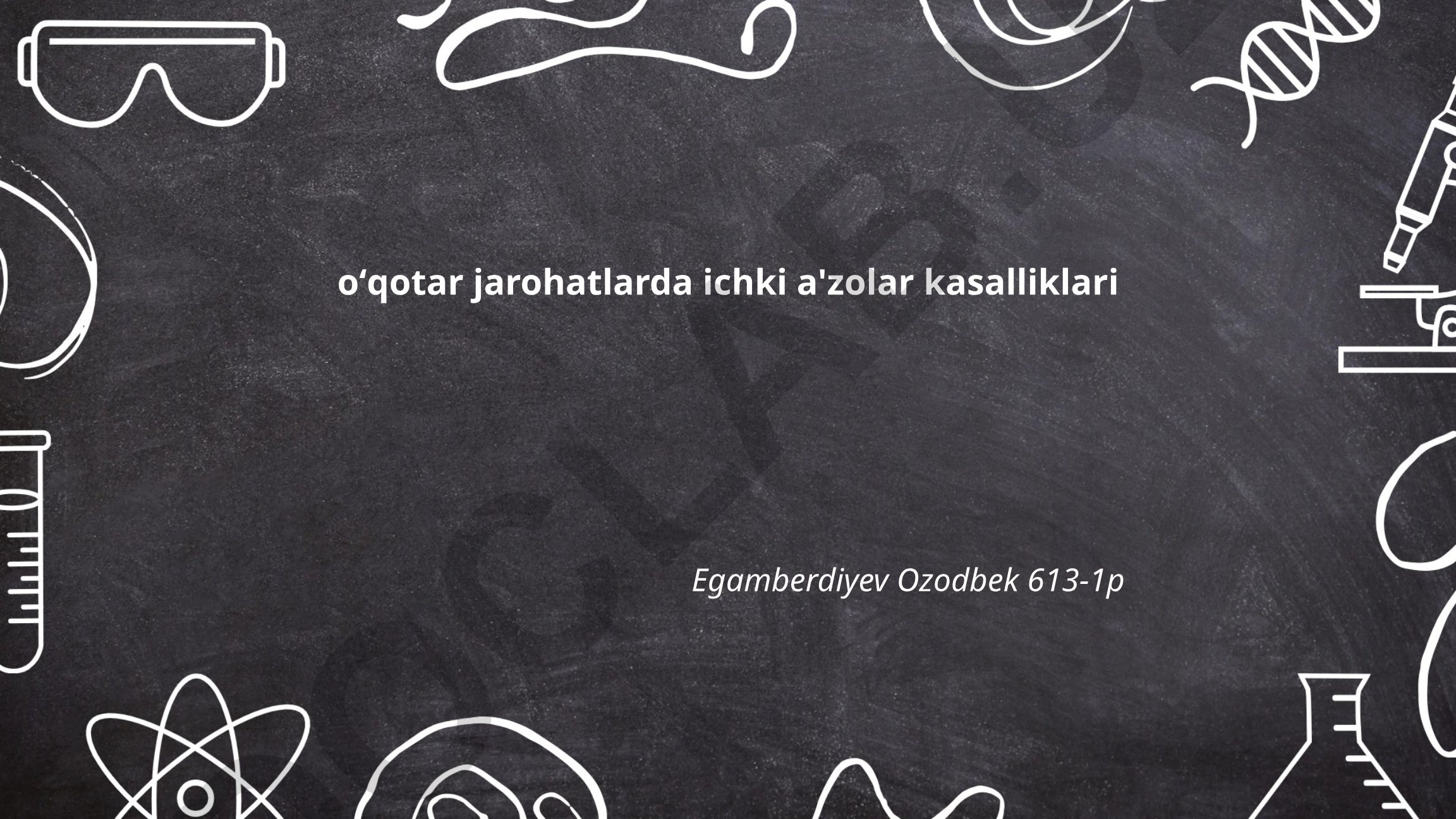 Oʻqotar jarohatlarda ichki a'zolar kasalliklari