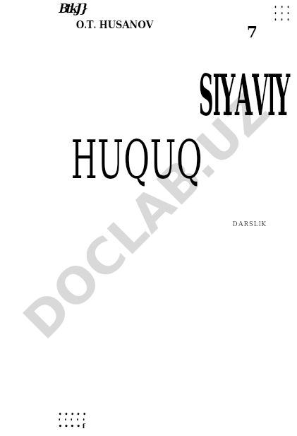 Konstitutsiyaviy huquq darsligi