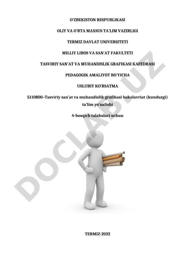 Pedagogik amaliyot bo'yicha uslubiy ko'rsatma