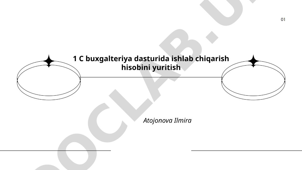 1C buxgalteriya dasturida ishlab chiqarish hisobini yuritish