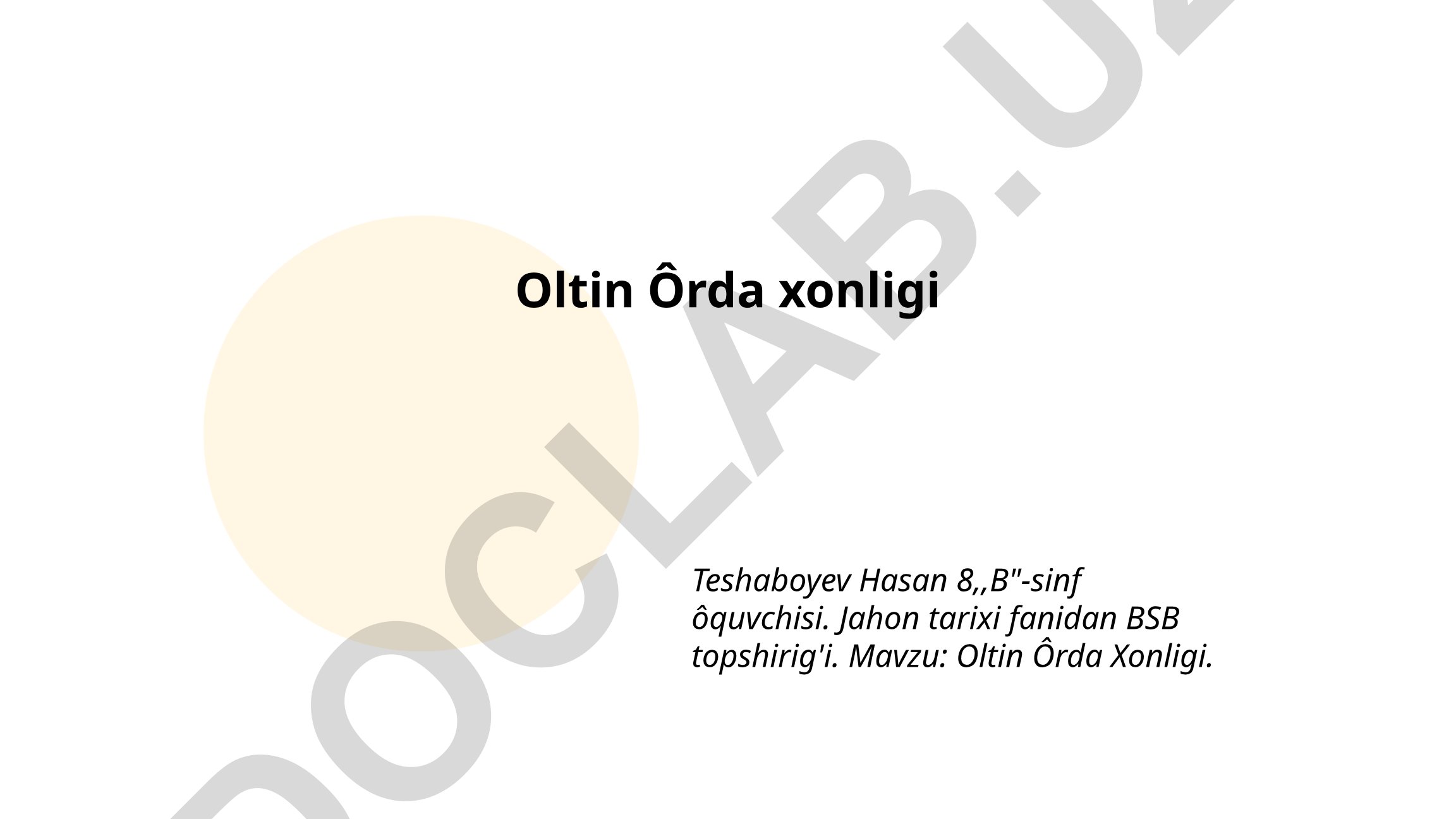 Oltin Ôrda Xonligi