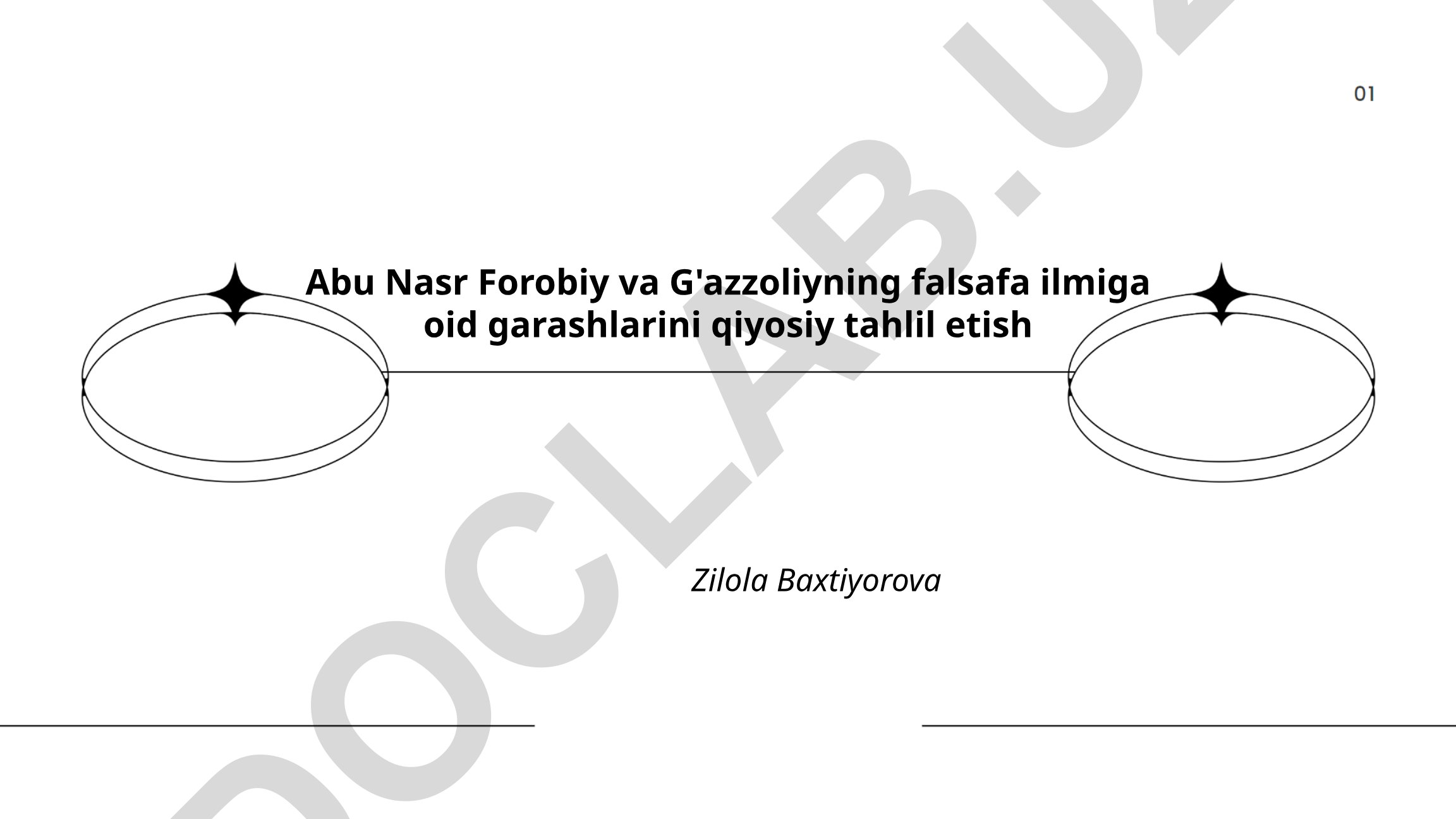 Abu Nasr Forobiy va G'azzoliyning falsafa ilmiga oid qarashlarini qiyosiy tahlil