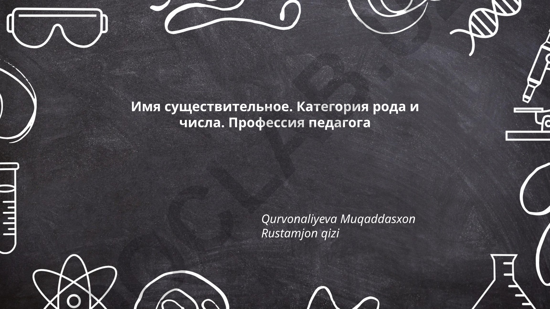 Имя существительное в русском языке: категории рода и числа