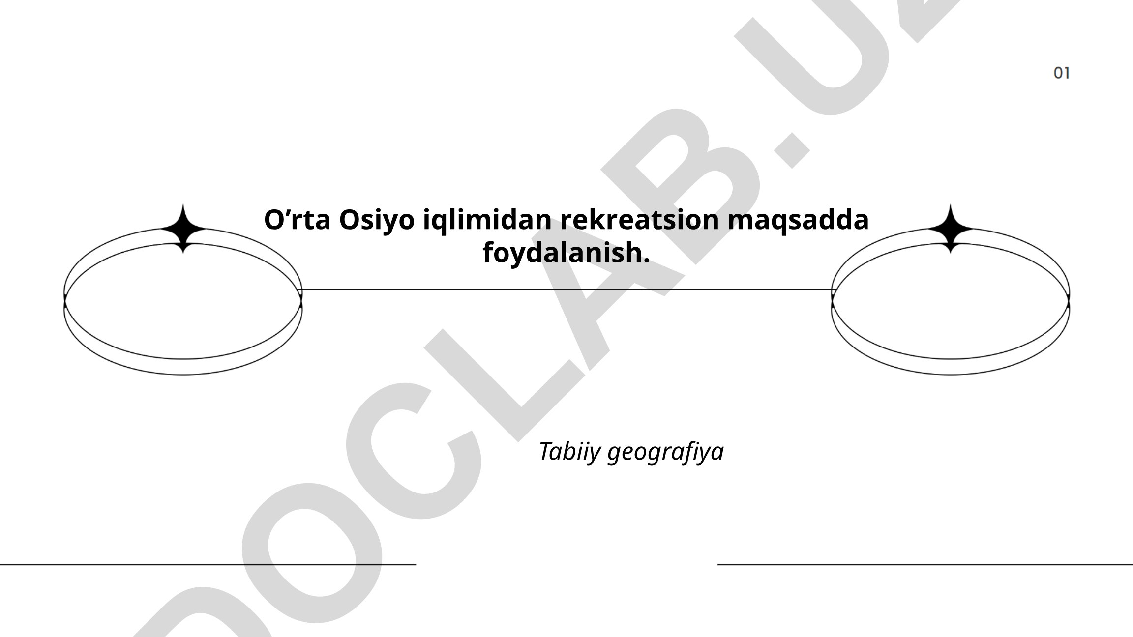 O'rta Osiyo iqlimidan rekreatsion maqsadda foydalanish