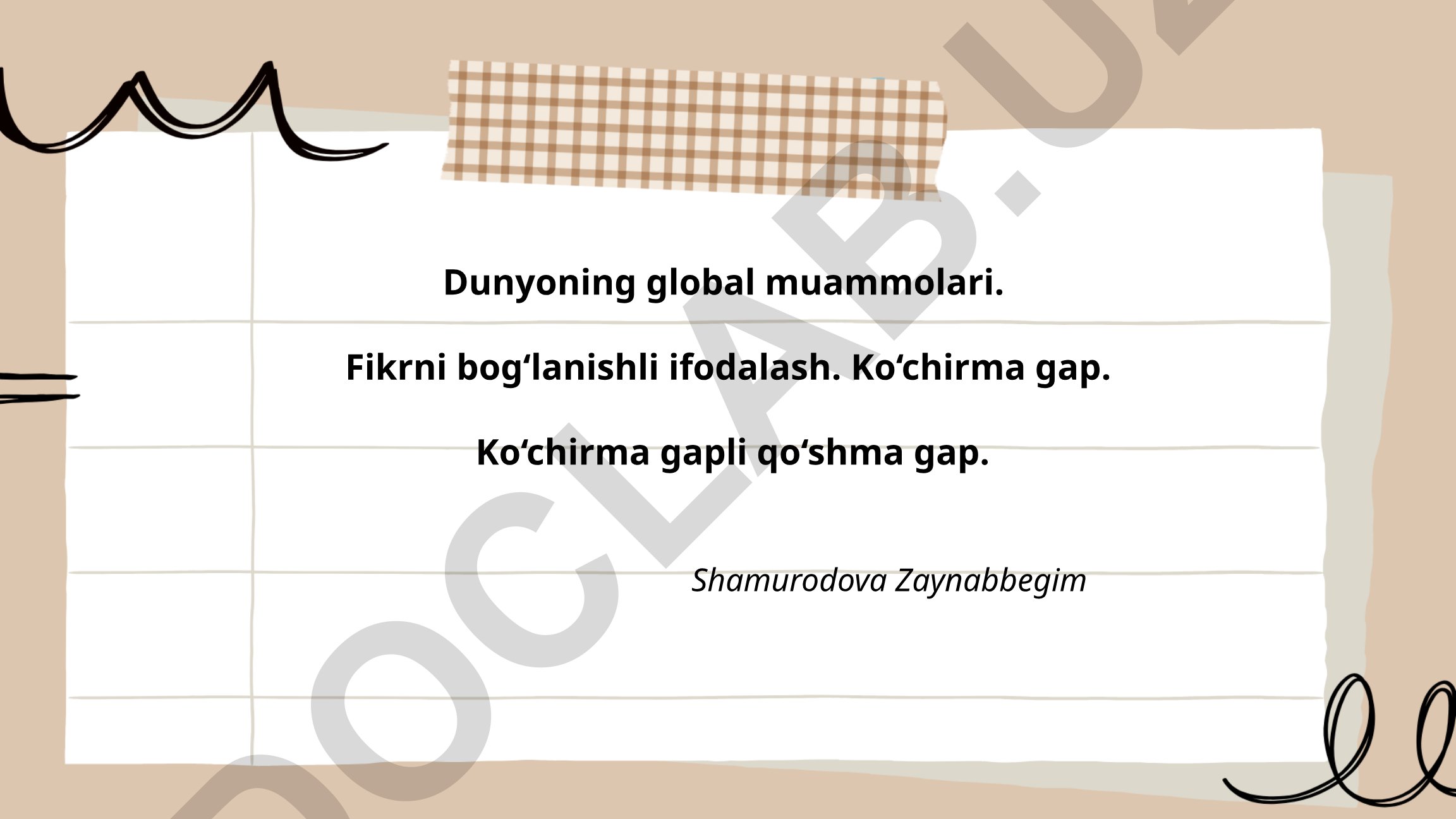 Dunyoning global muammolari: iqlim o'zgarishi va uning oqibatlari