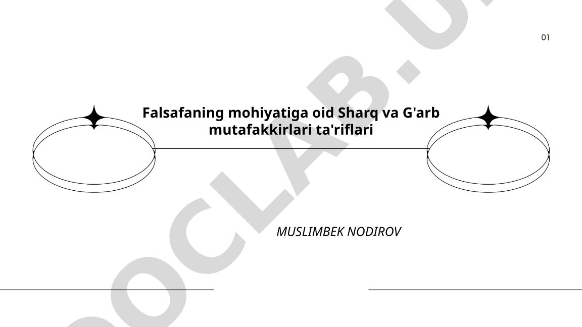 Falsafaning mohiyatiga oid Sharq va G'arb mutafakkirlari ta'riflari