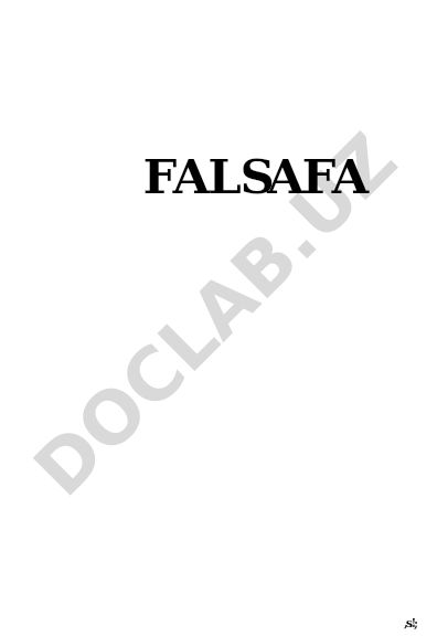 Falsafa darsligi