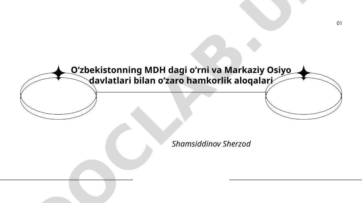Oʻzbekistonning MDH dagi oʻrni va Markaziy Osiyo davlatlari bilan oʻzaro hamkorlik aloqalari