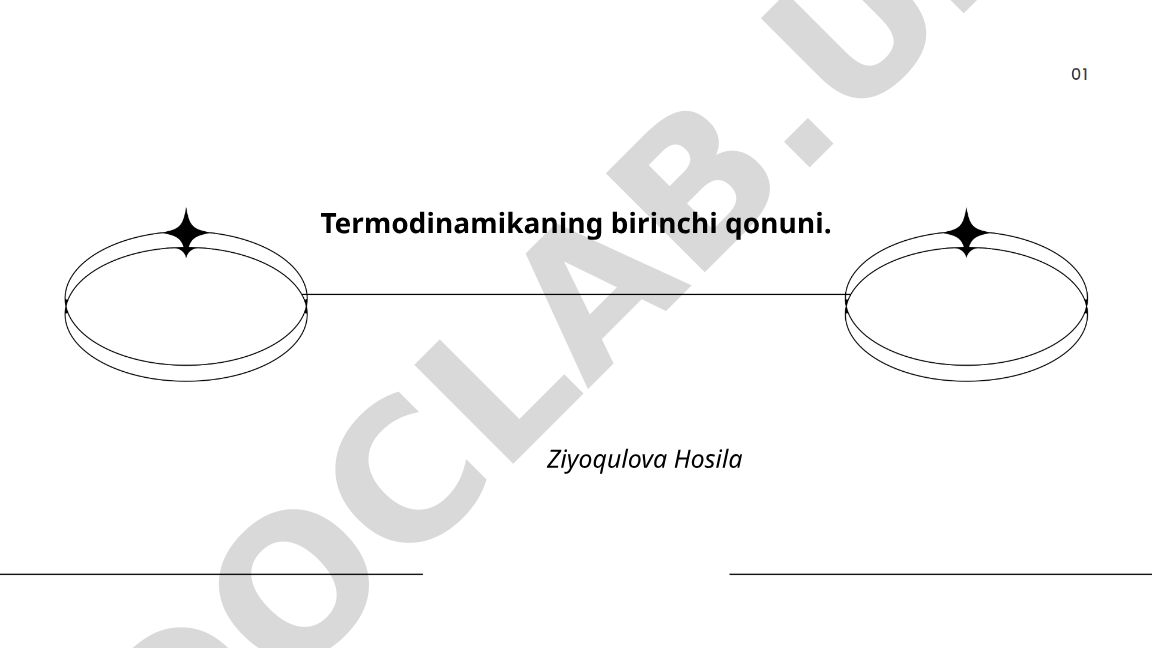 Termodinamikaning birinchi qonuni