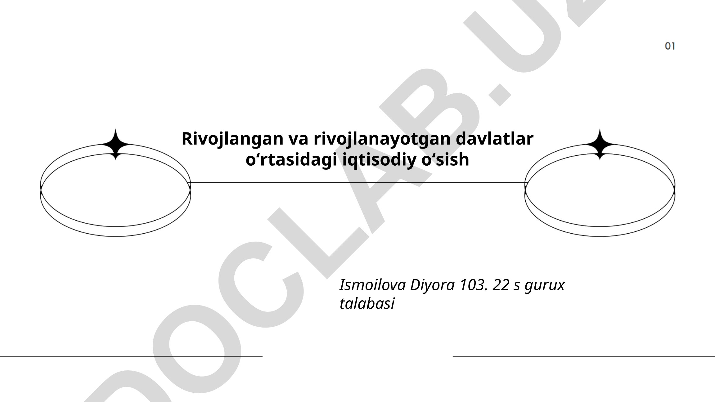 Rivojlangan va rivojlanayotgan davlatlar oʻrtasidagi iqtisodiy oʻsish