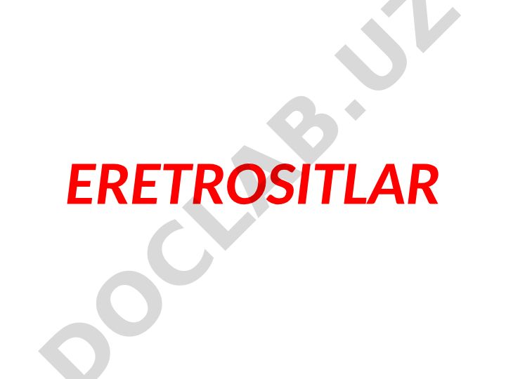 Eritrotsitlar