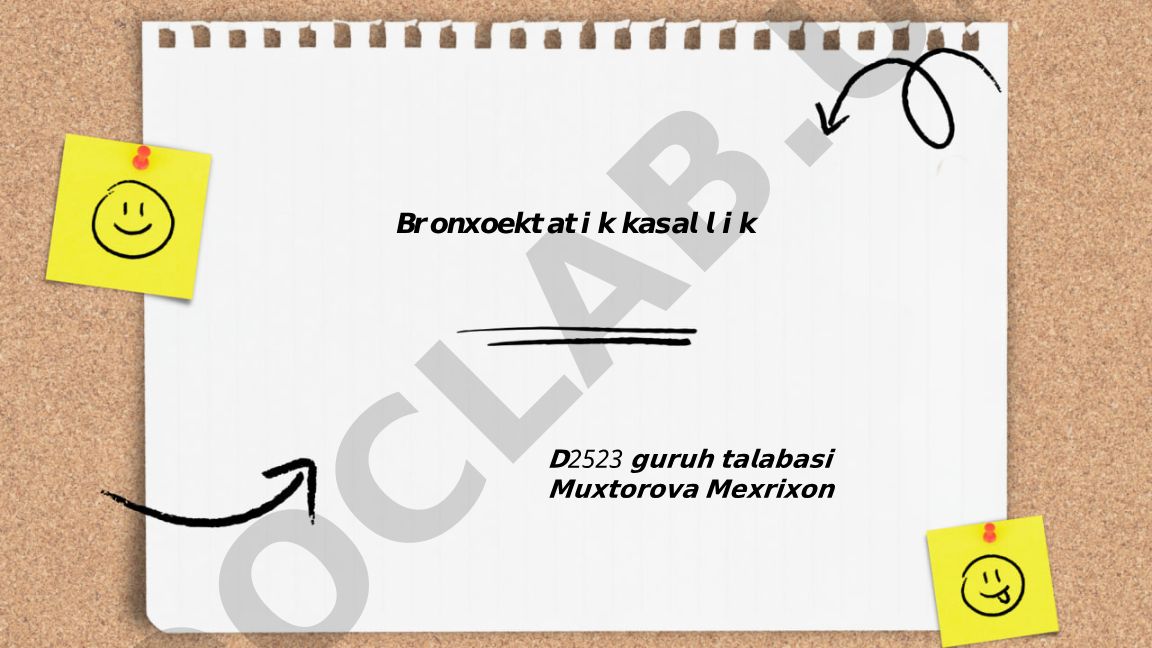 Bronxoektatik kasallik — ta'rifi, tasnifi, etiologiya va patofiziologiya