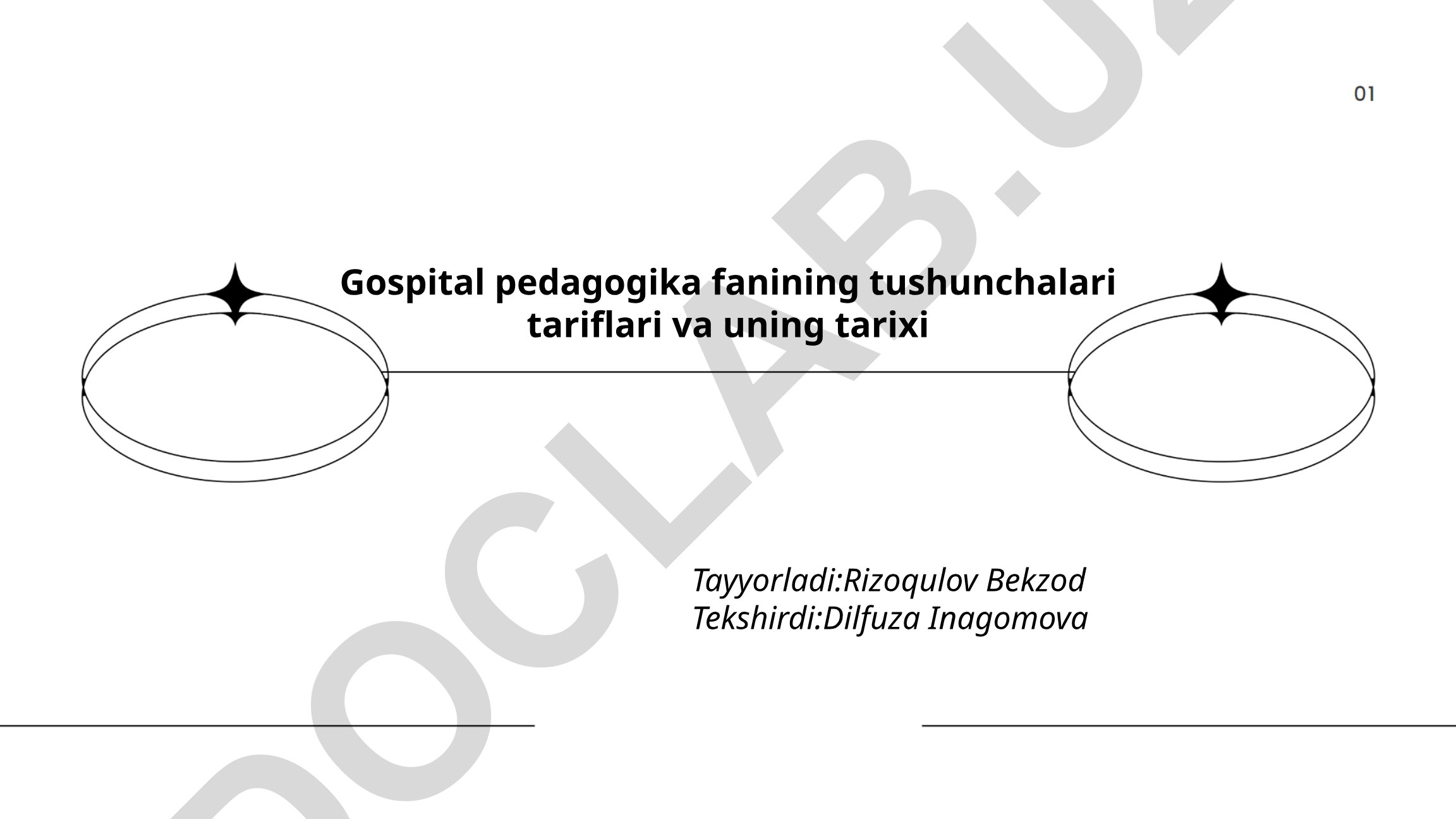 Gospital pedagogikasi: tushunchalar, ta'riflar va tarixi