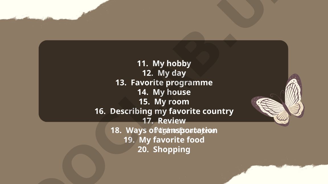 My hobby and daily life topics