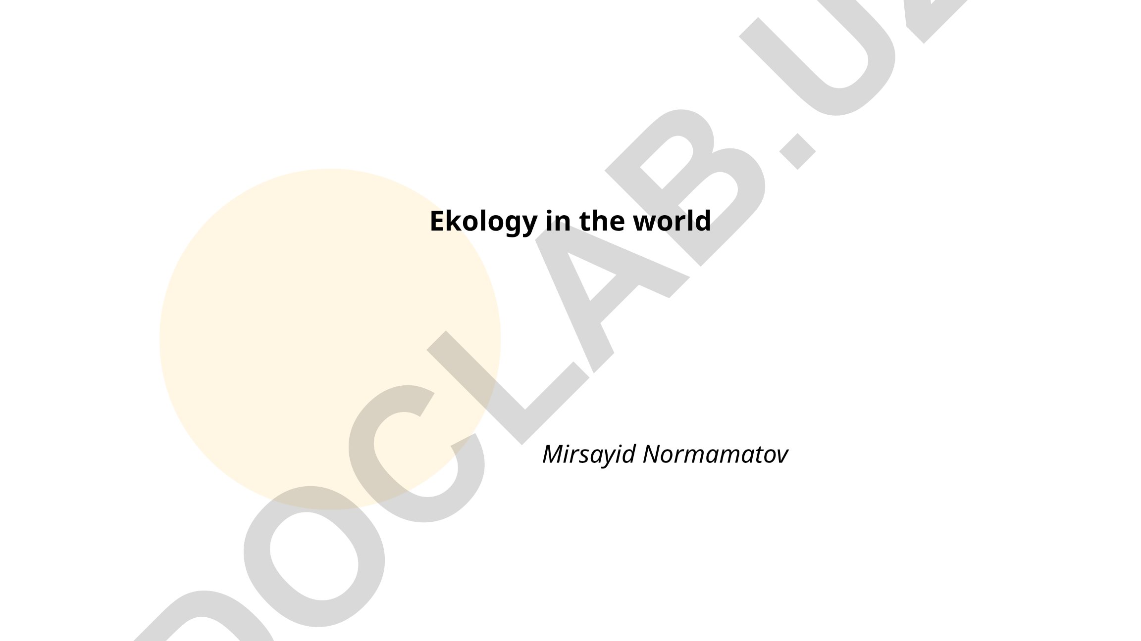 Global biodiversity loss and conservation ecology