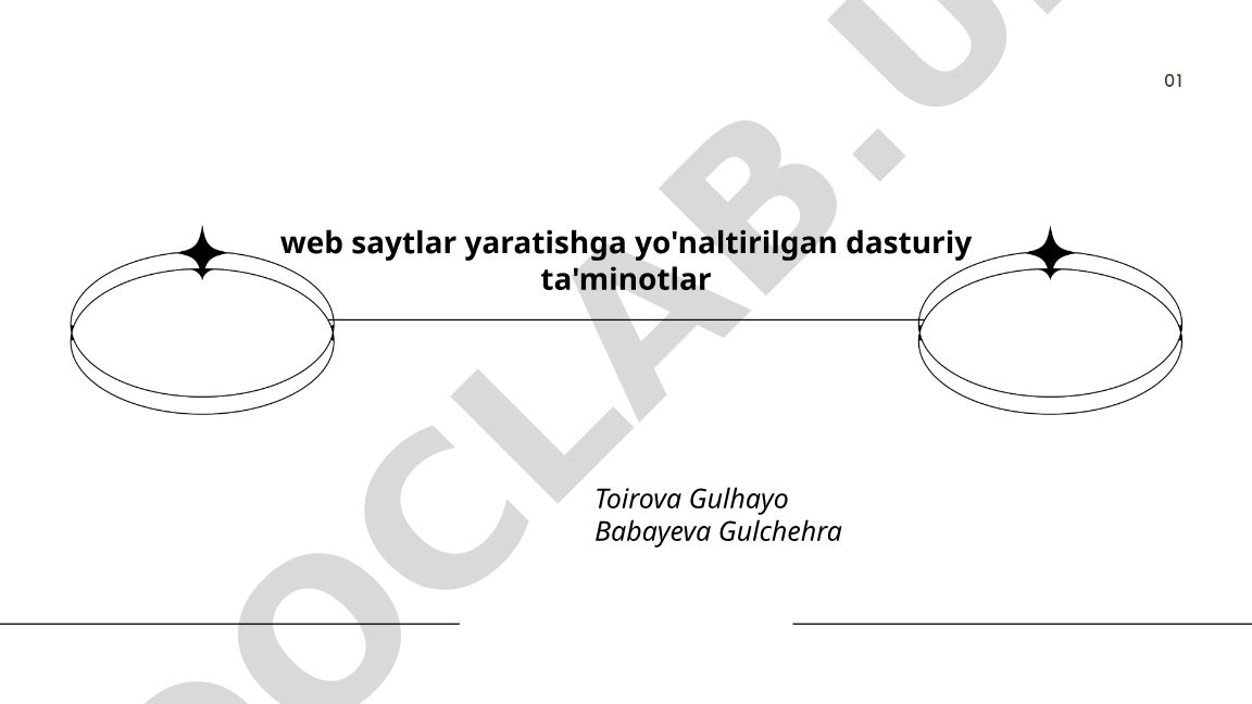 Web saytlar yaratishga yo'naltirilgan dasturiy ta'minotlar