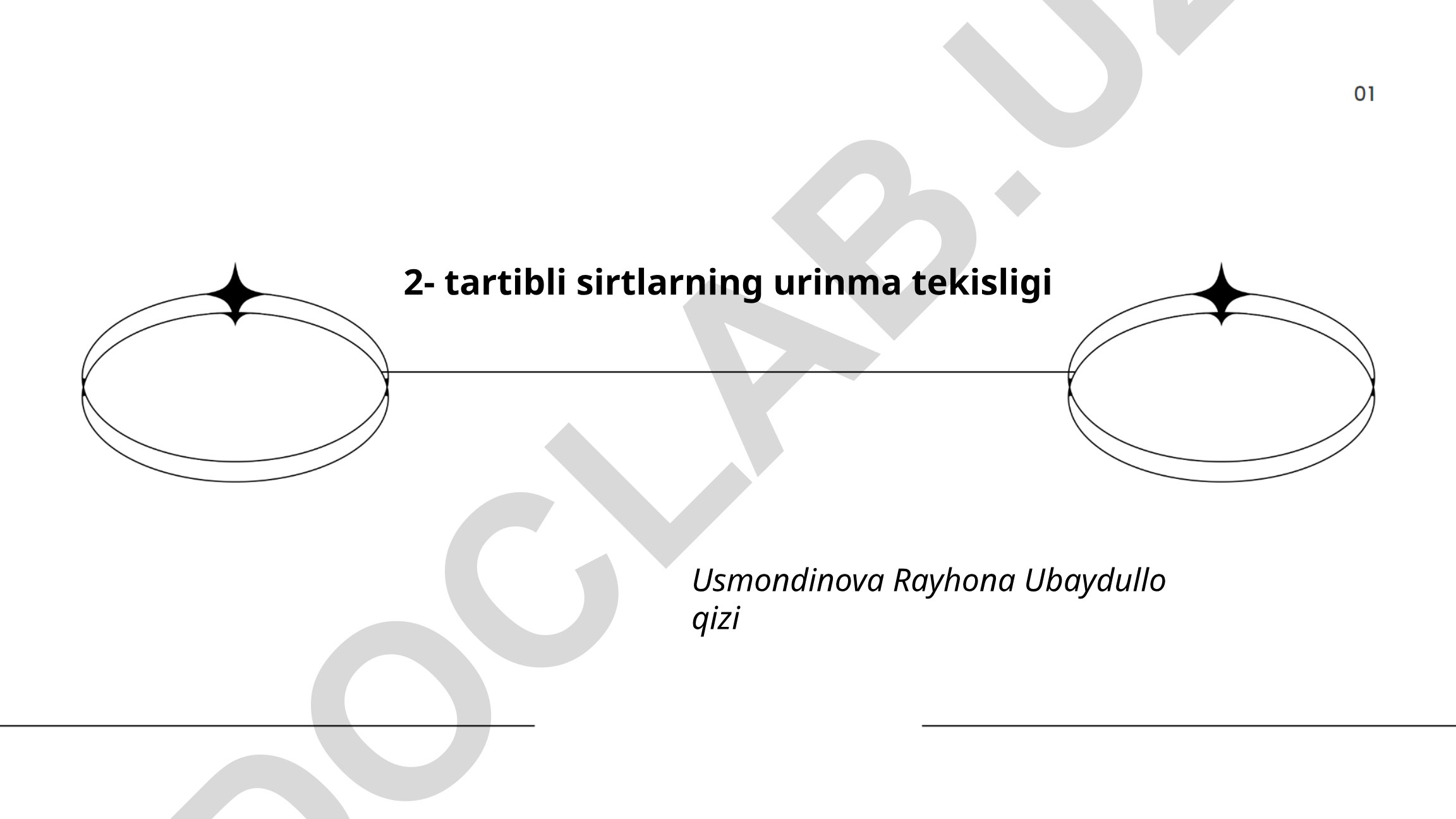 2-tartibli sirtlarning urinma tekisligi