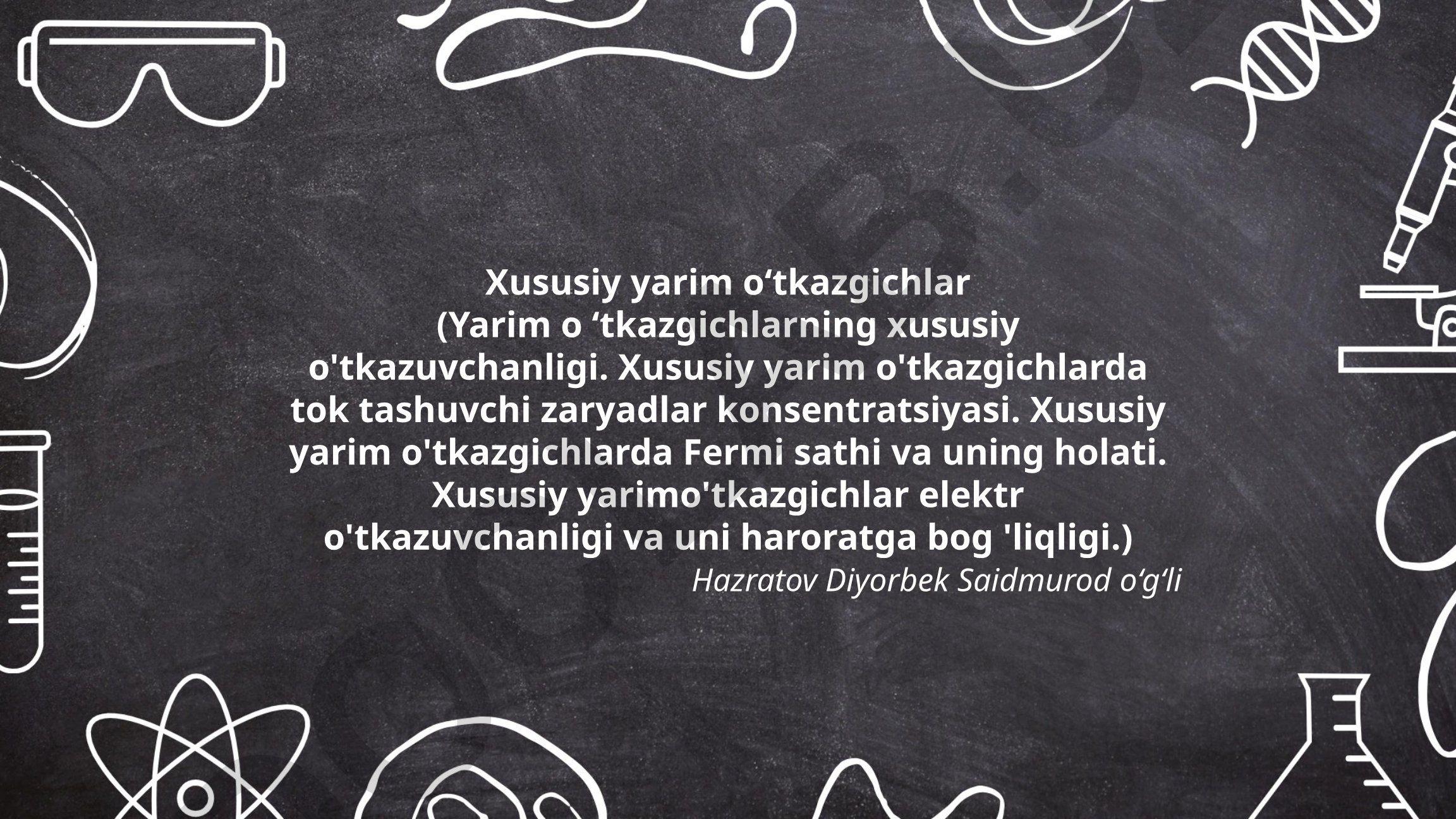 Xususiy yarim o'tkazgichlar: tushuncha, xususiyatlar va energiya yoriqligi