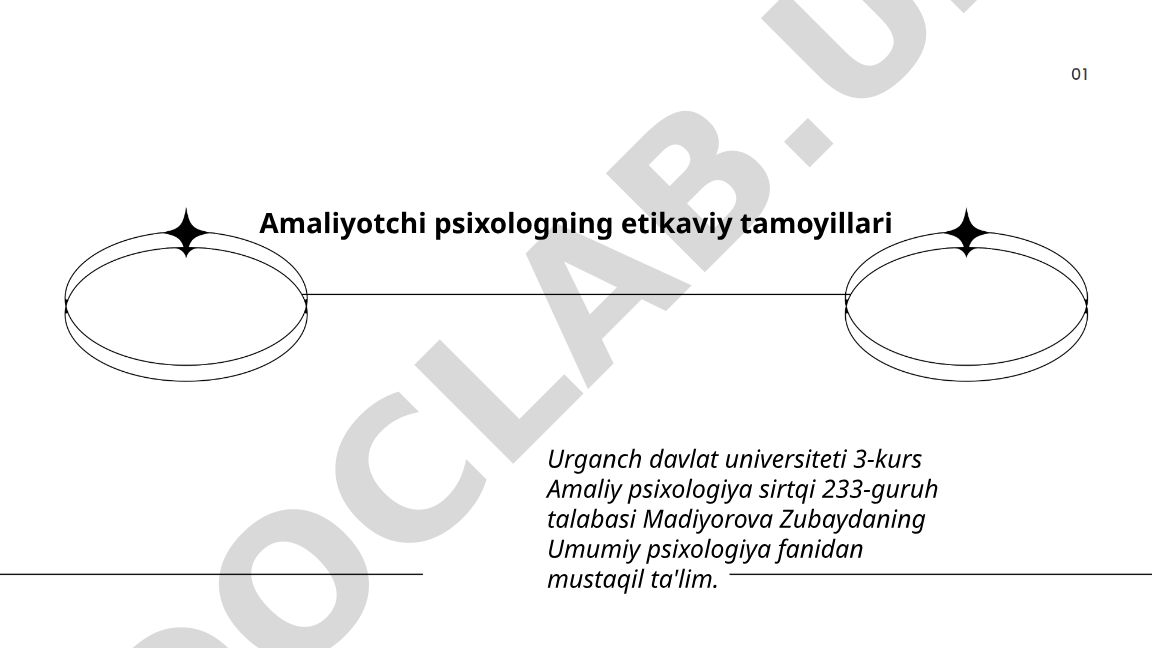 Amaliyotchi psixologning etikaviy tamoyillari