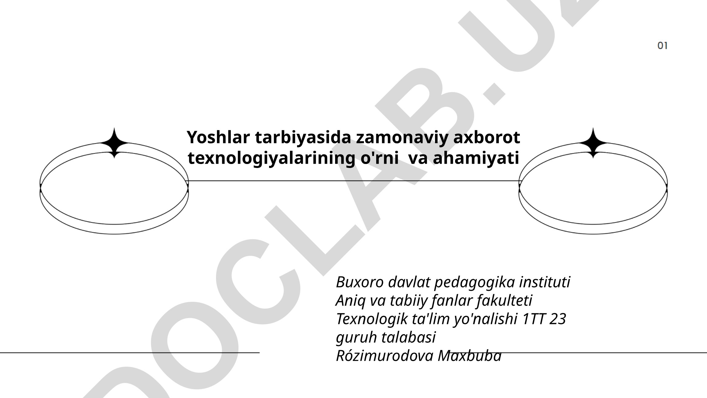 Yoshlar tarbiyasida zamonaviy axborot texnologiyalarining o'rni va ahamiyati