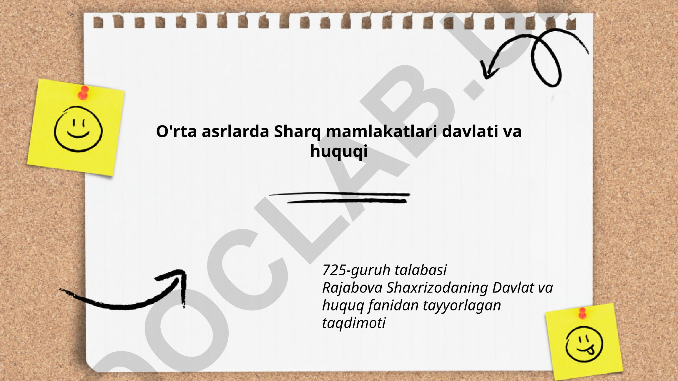 O'rta asrlarda Sharq mamlakatlari davlati va huquqi