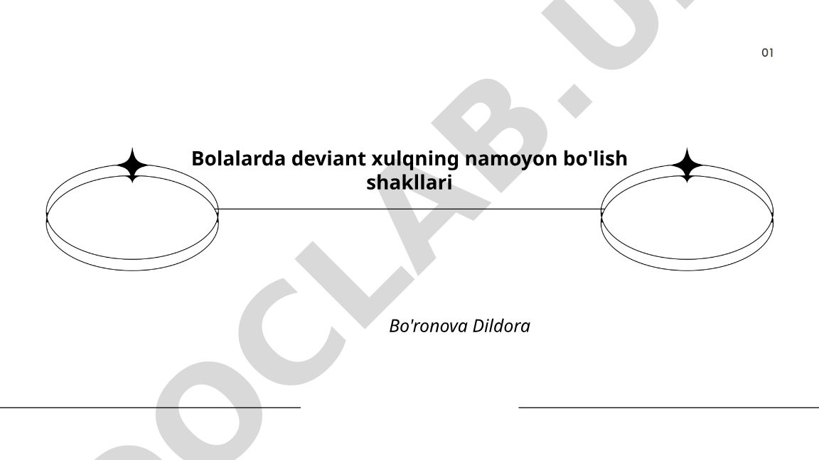 Bolalarda deviant xulqning namoyon bo'lish shakllari