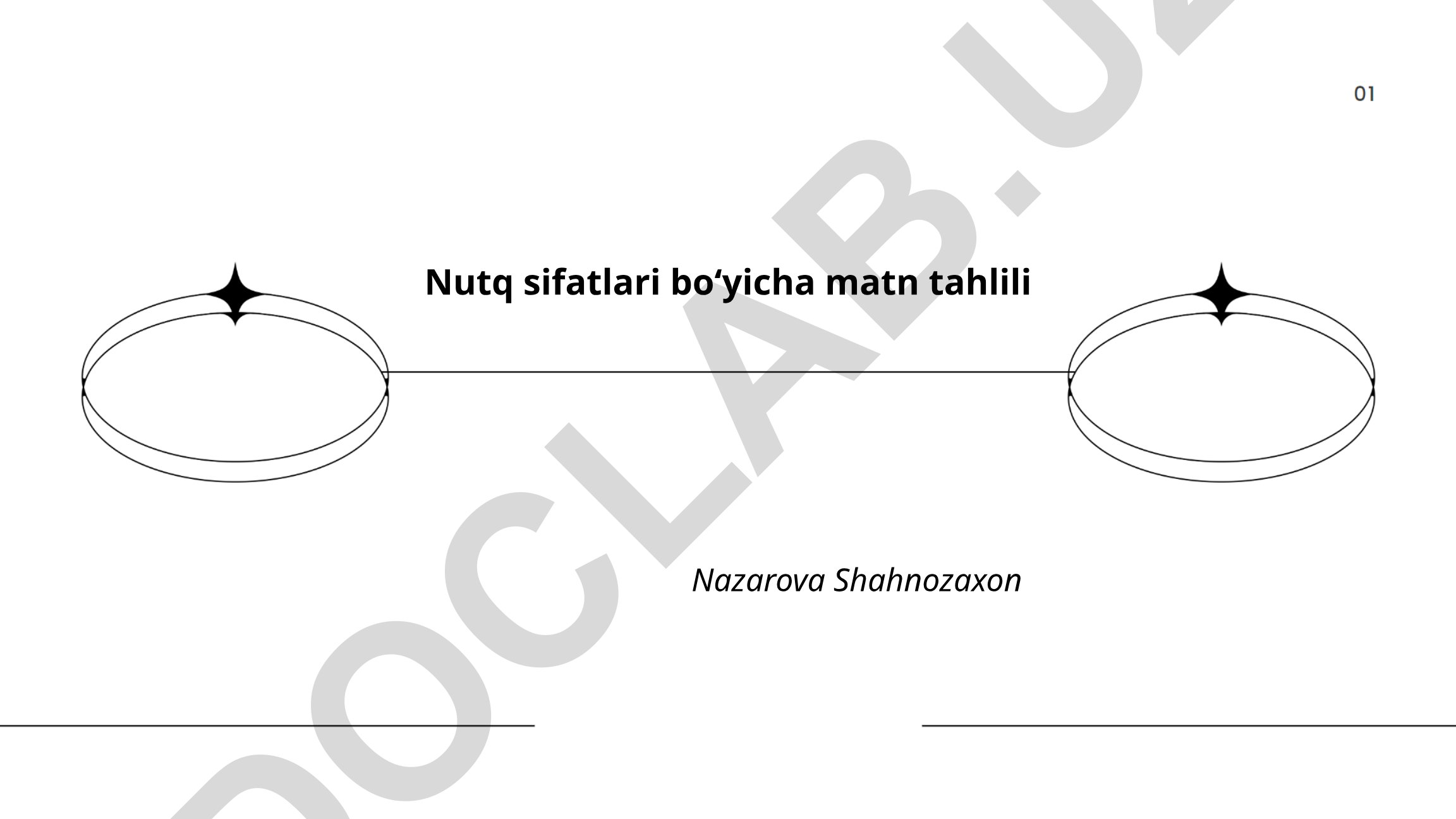 Nutq sifatlari boʻyicha matn tahlili