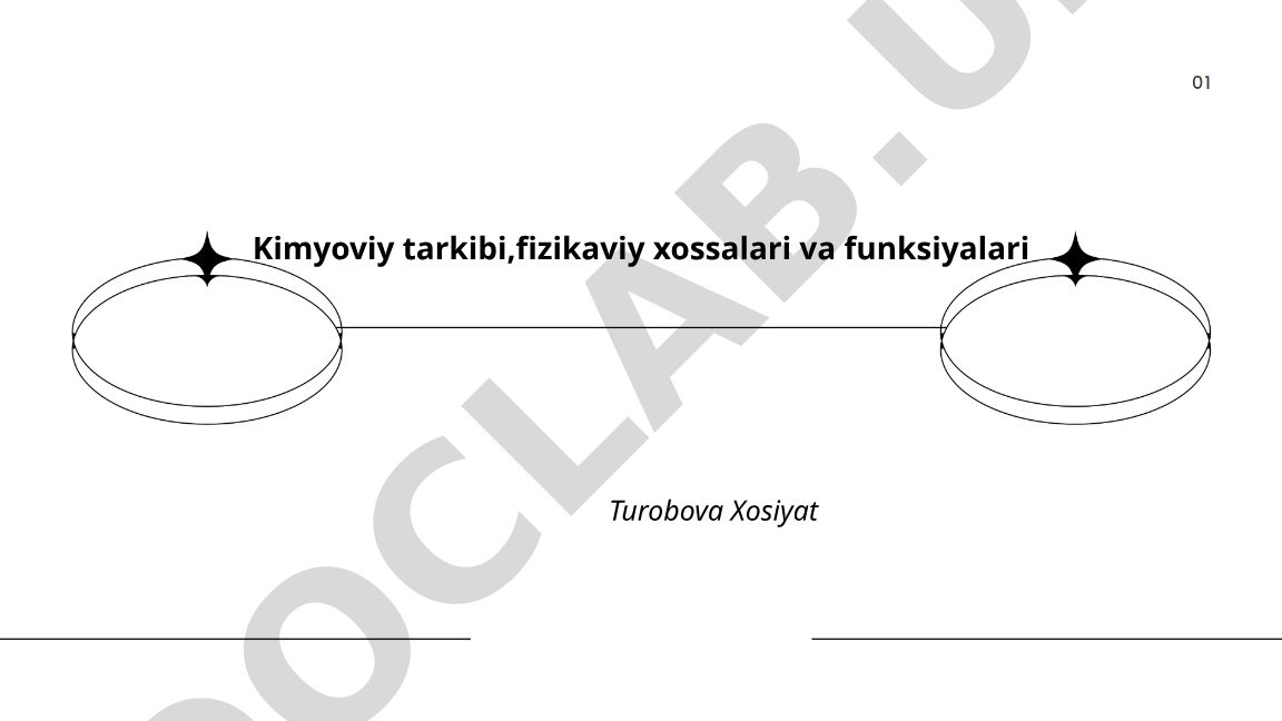 Suv, atmosfera gazlari va mineral tuzlarning kimyoviy tarkibi va funksiyalari