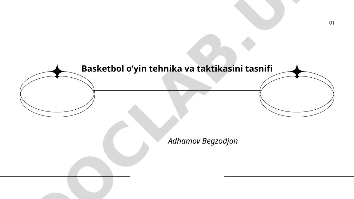Basketbol oʻyin tehnika va taktikasini tasnifi