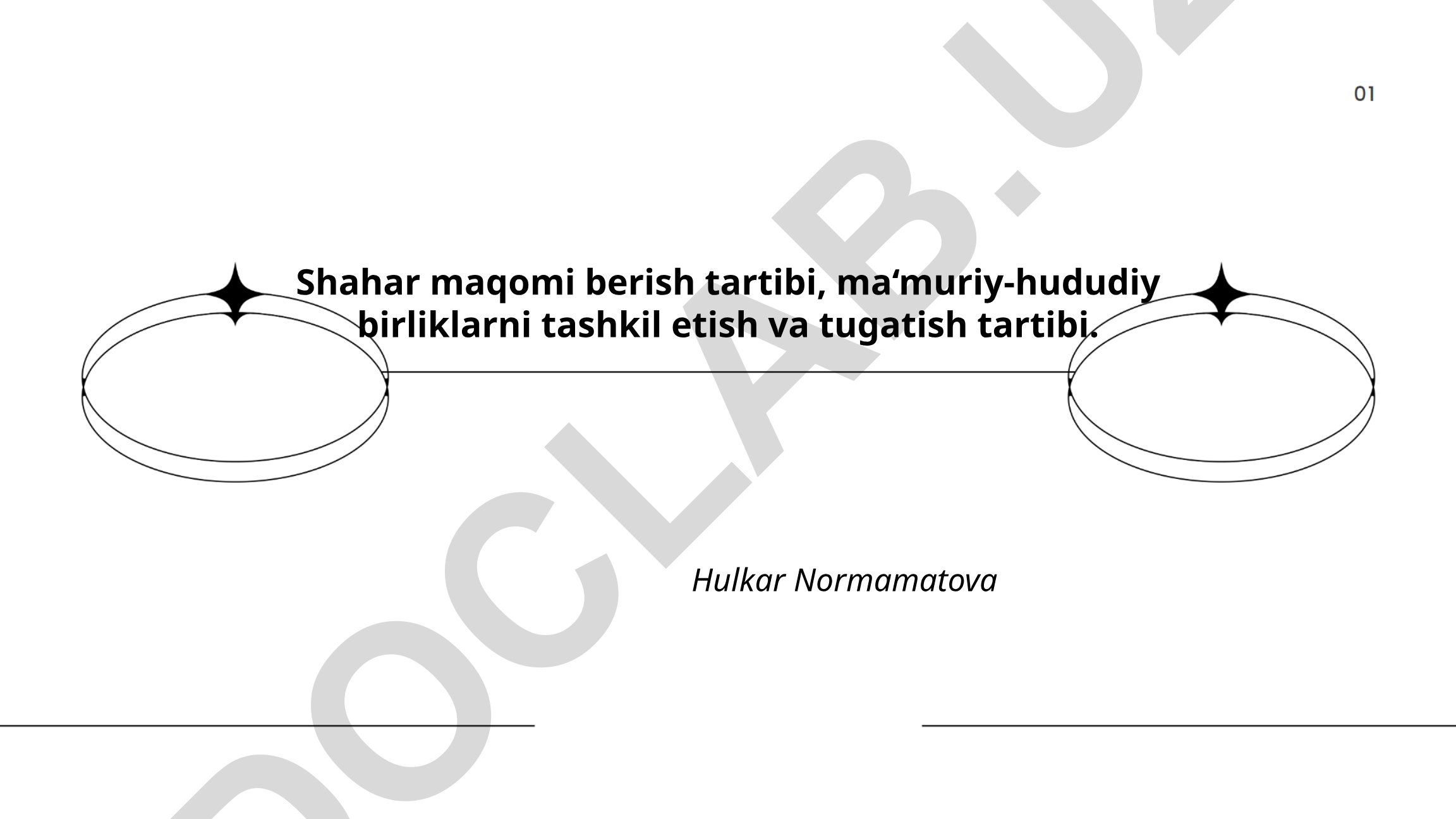 Shahar maqomi berish tartibi va ma'muriy-hududiy birliklarni tashkil etish