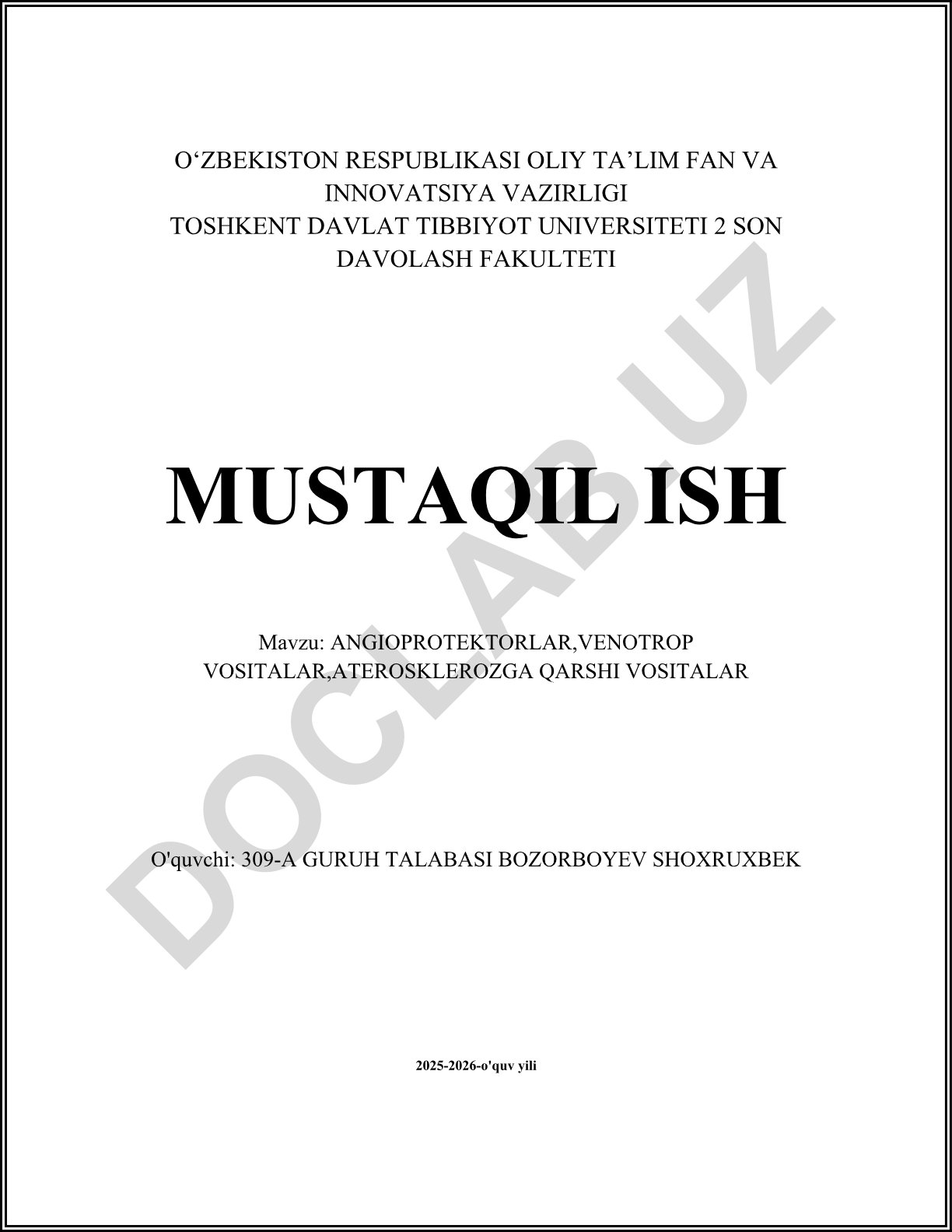 Angioprotektorlar, venotrop vositalar, aterosklerozga qarshi vositalar