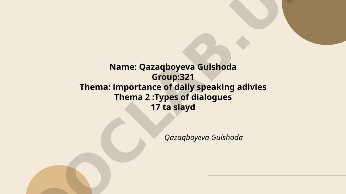 Importance of Daily Speaking Practice and Types of Dialogues