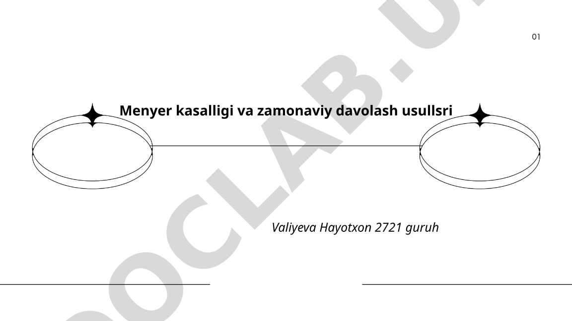 Menyer kasalligi va zamonaviy davolash usullari