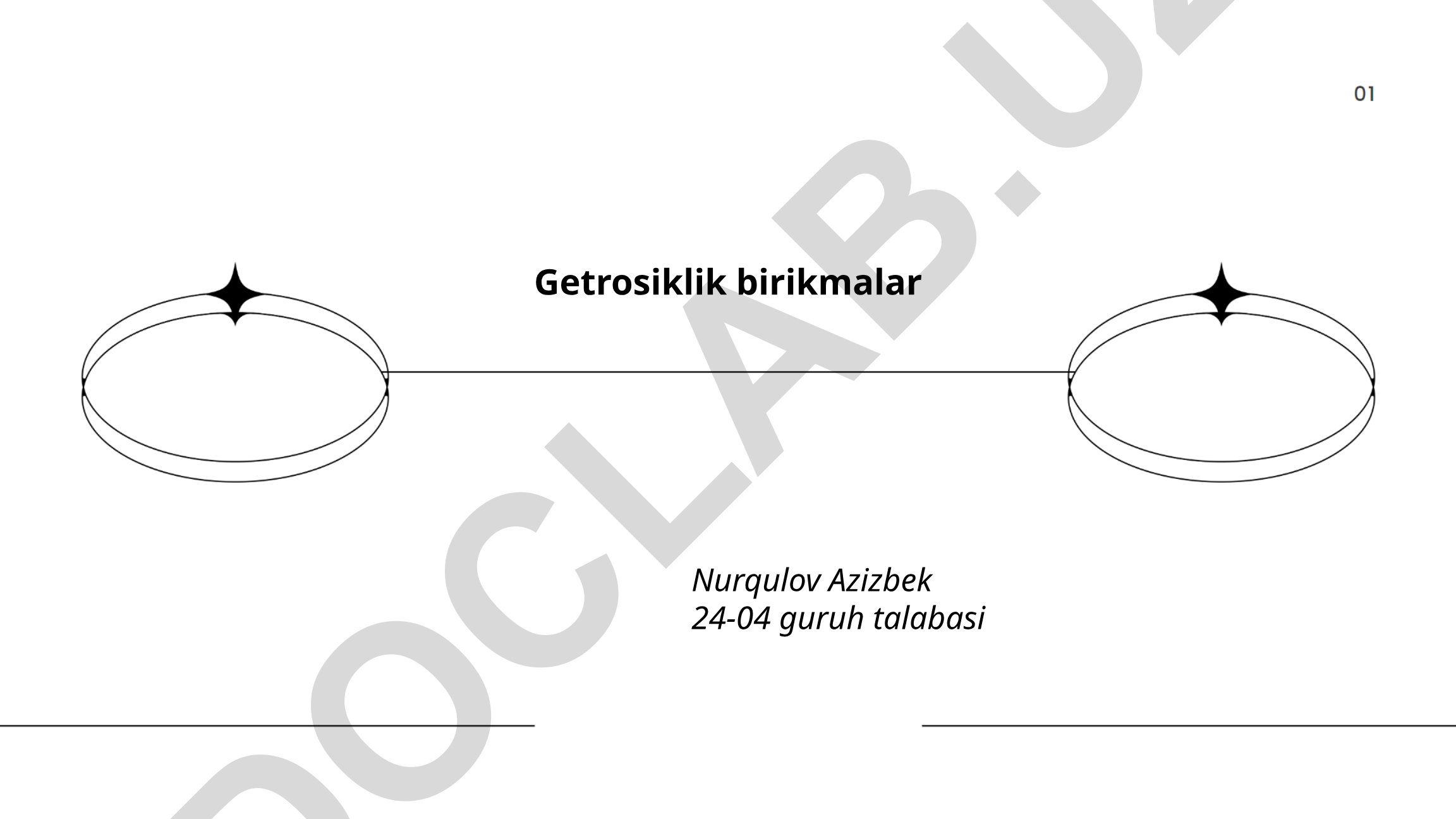 Getrosiklik birikmalar: ta'rif, klassifikatsiya va xususiyatlari