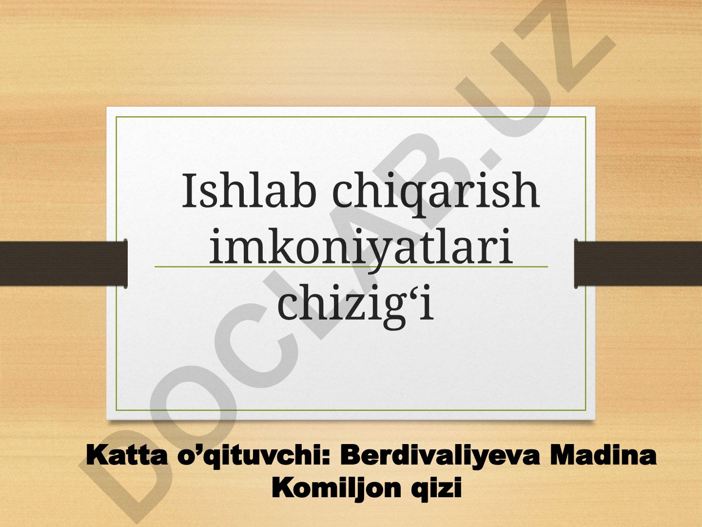 Ishlab chiqarish imkoniyatlari chizig'i va Cobb-Douglas funksiyasi