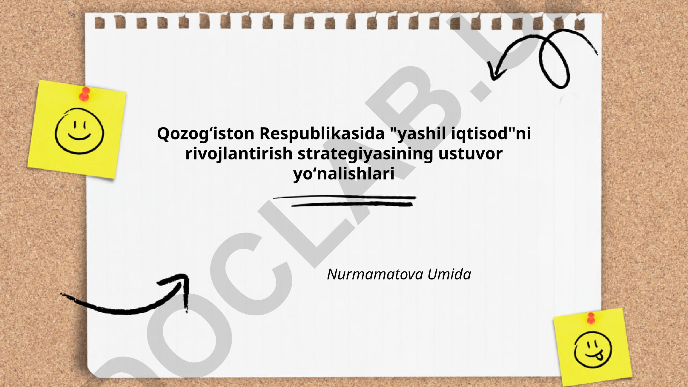 Qozogʻiston Respublikasida yashil iqtisodni rivojlantirish strategiyasi