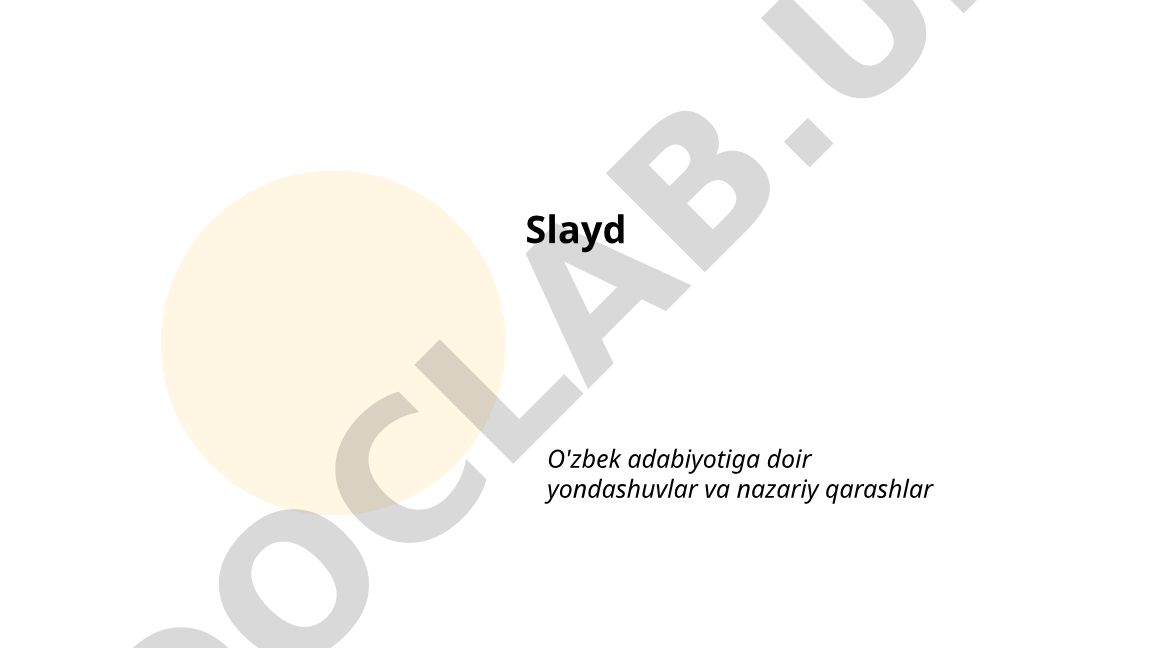 Slayd dizayni va tartibi tamoyillari