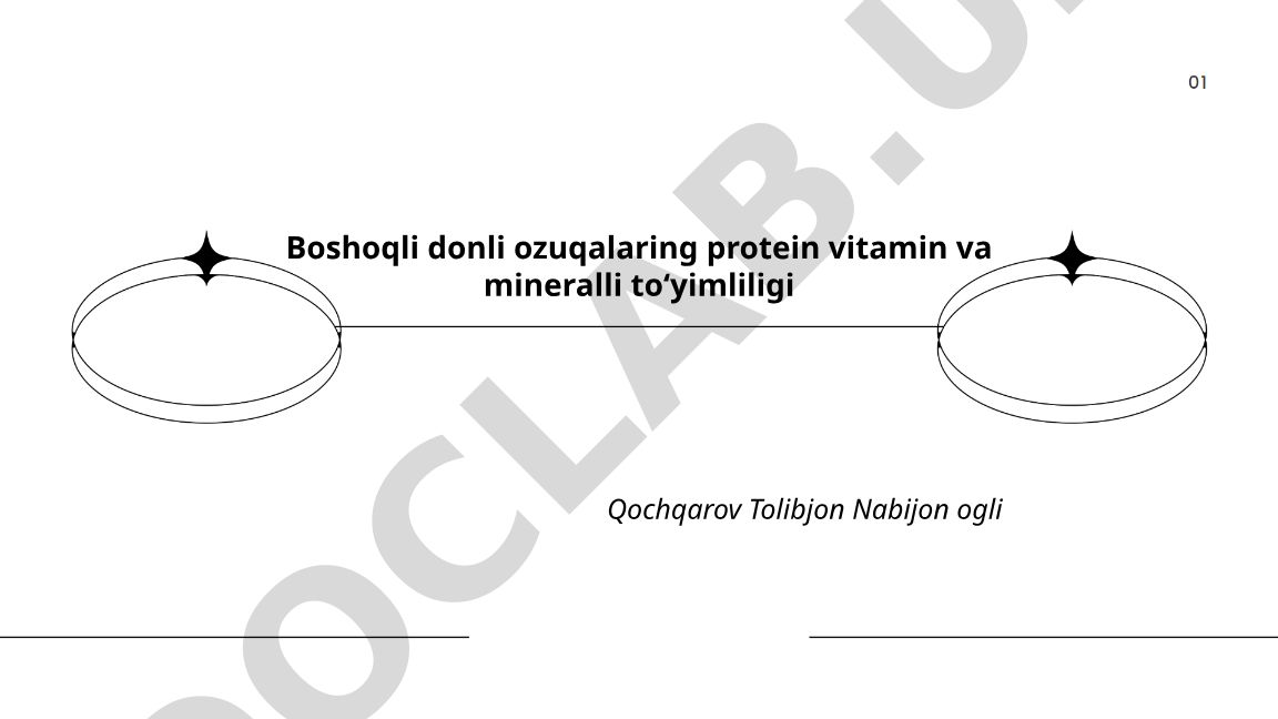 Boshoqli donli ozuqalarning protein, vitamin va mineralli to'yimliligi