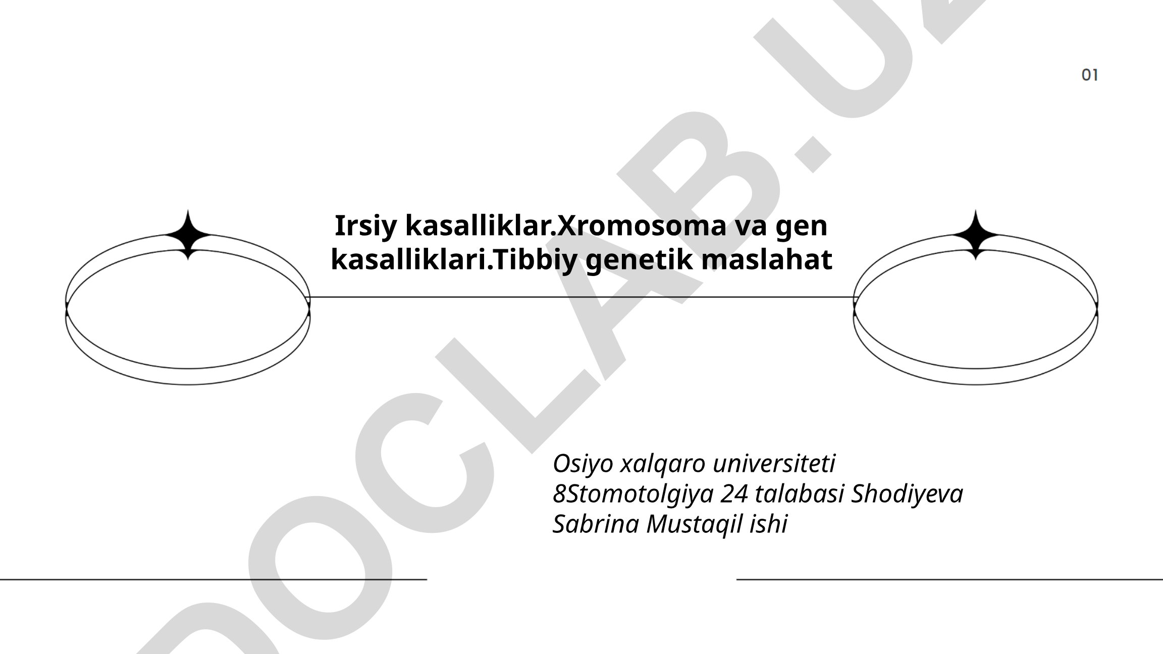 Irsiy kasalliklar, xromosoma va gen kasalliklari, tibbiy genetik maslahat
