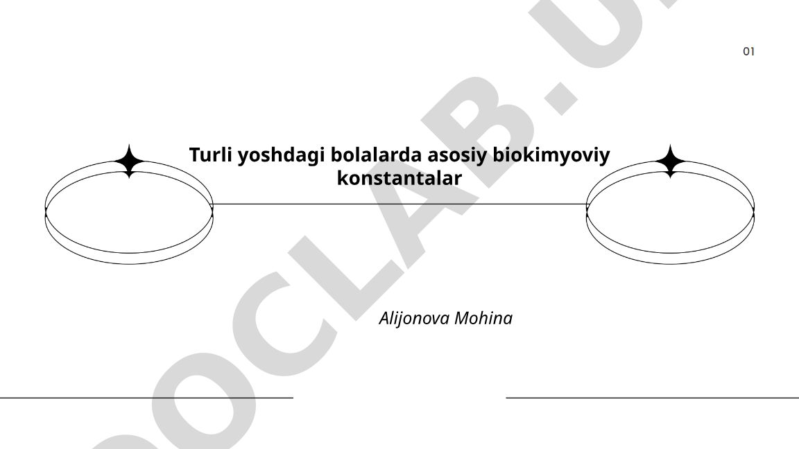 Turli yoshdagi bolalarda asosiy biokimyoviy konstantalar