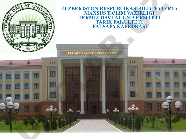 Борлиқ фалсафаси (Онтология) мавзусида таълим материаллари