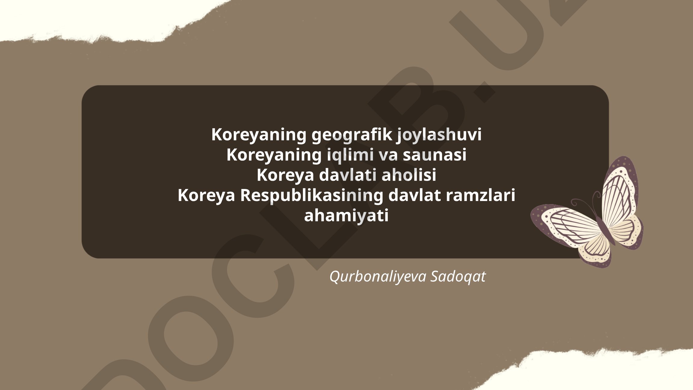 Koreyaning geografik joylashuvi, iqlimi va aholisi