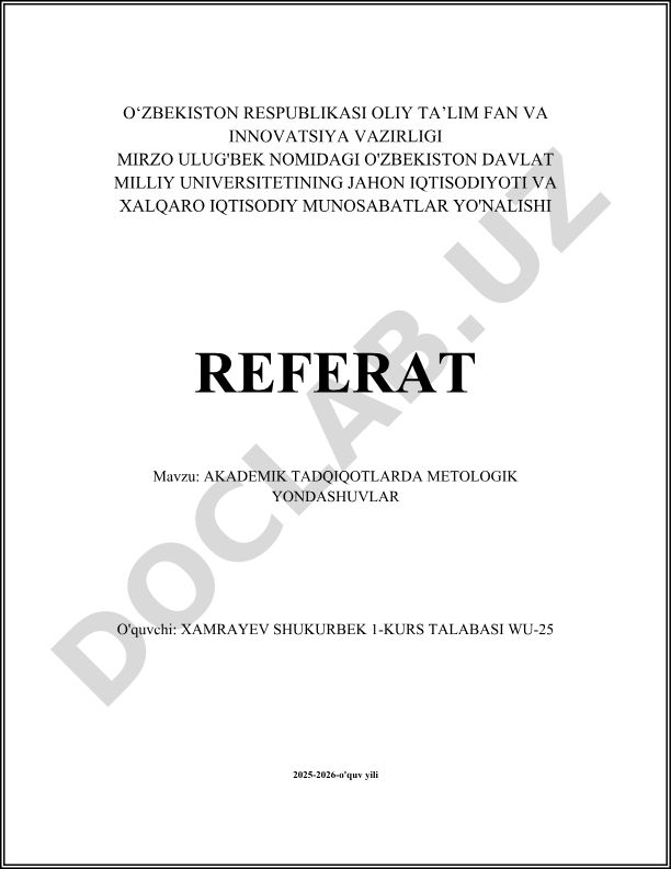 Akademik tadqiqotlarda metodologik yondashuvlar