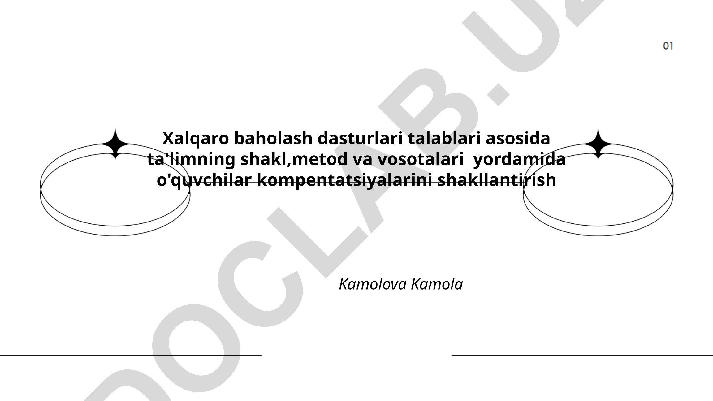 Xalqaro baholash dasturlari asosida o'quvchilar kompetensiyalarini shakllantirish
