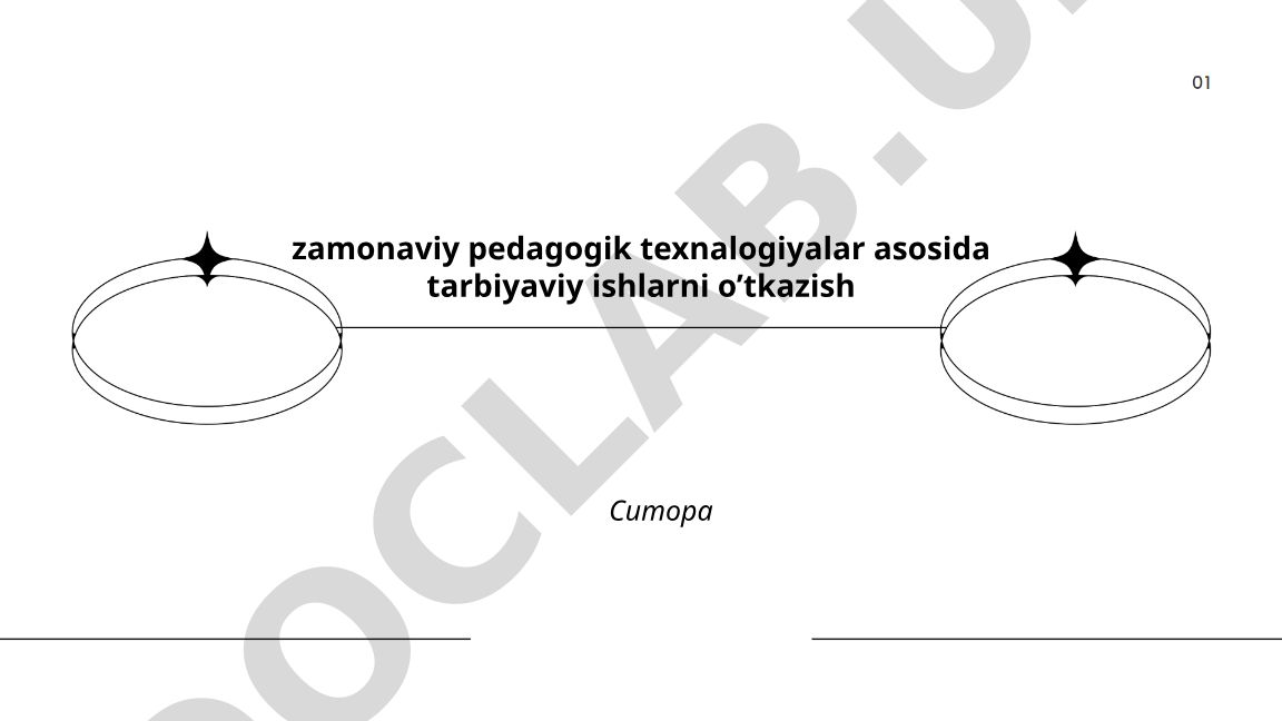 Zamonaviy pedagogik texnologiyalar asosida tarbiyaviy ishlarni o'tkazish