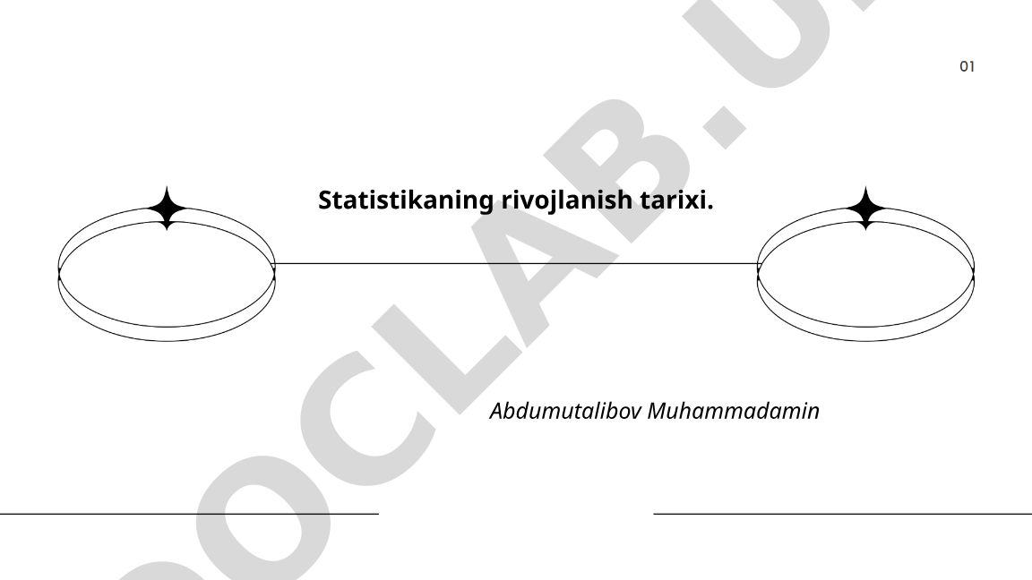 Statistikaning rivojlanish tarixi