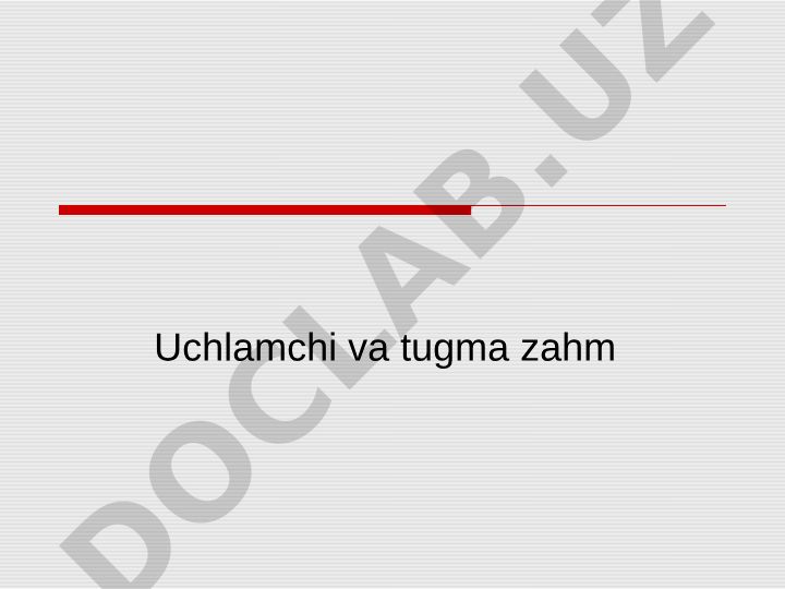 Uchlamchi va tug'ma zahm kasalliklari
