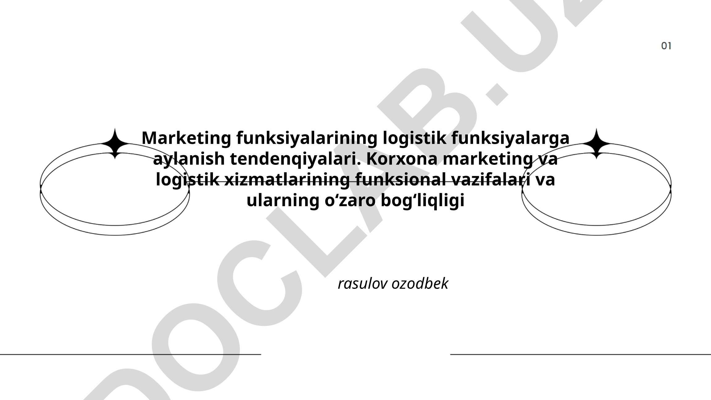 Marketing funksiyalarining logistik funksiyalarga aylanish tendensiyalari