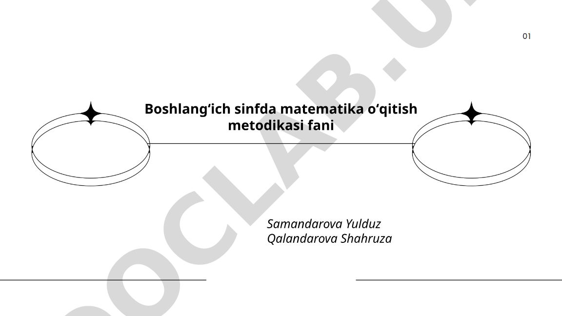 Boshlangʻich sinflarda matematika darslarini rejalashtirish va metodikasi