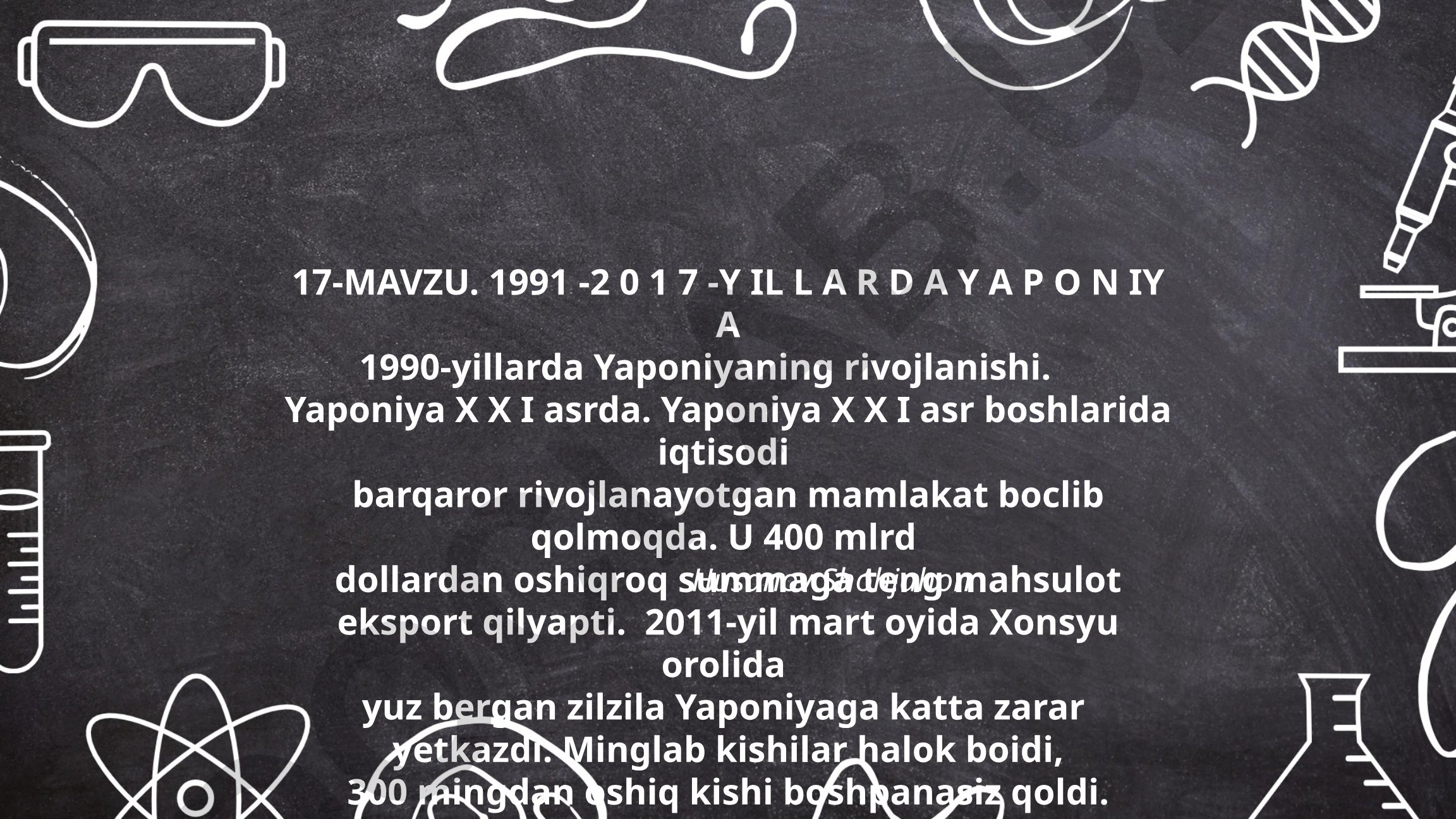 1991-2017 yillarda Yaponiyaning rivojlanishi